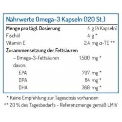 Norsan Omega-3 Fischölkapseln Nährwerte